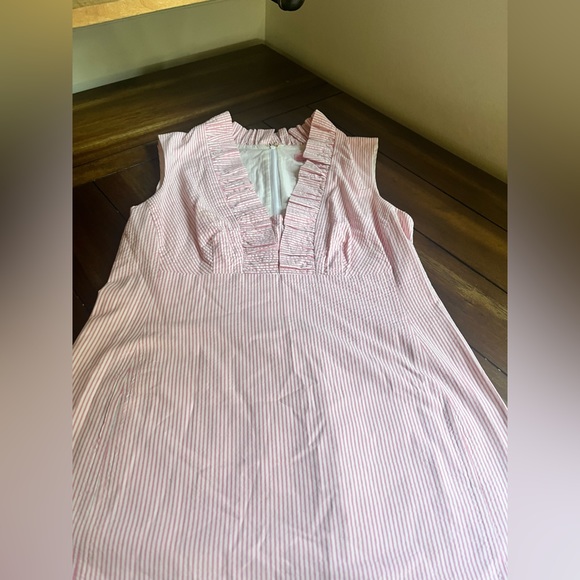 EUC Pink and White Pinstripe Lily Pulitzer Dress - Picture 2 of 5